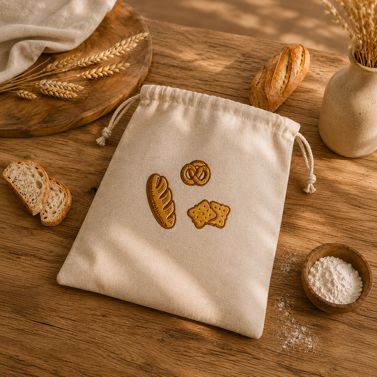 Sac à pain en lin — La Huche
