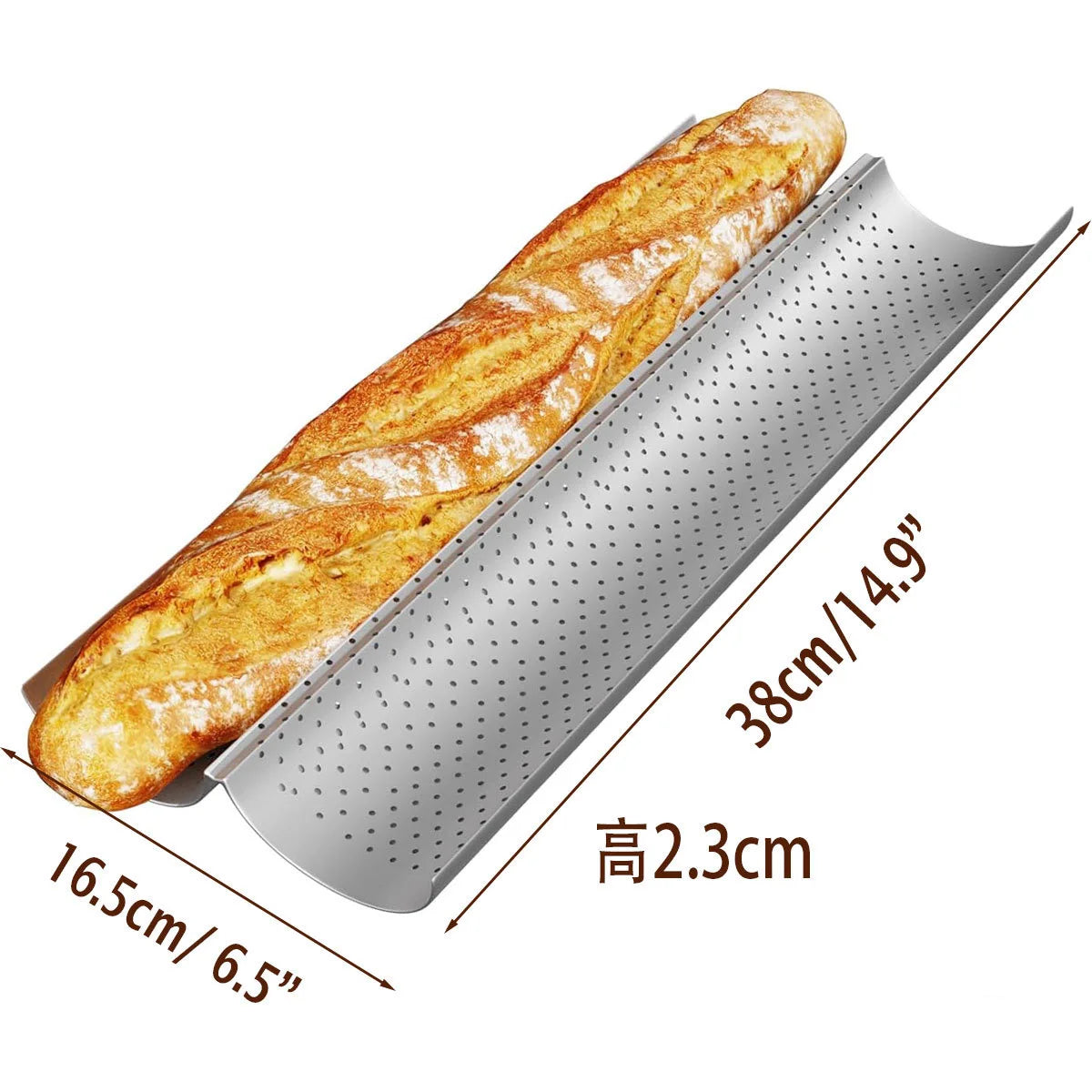 Moule à baguette perforé antiadhésif