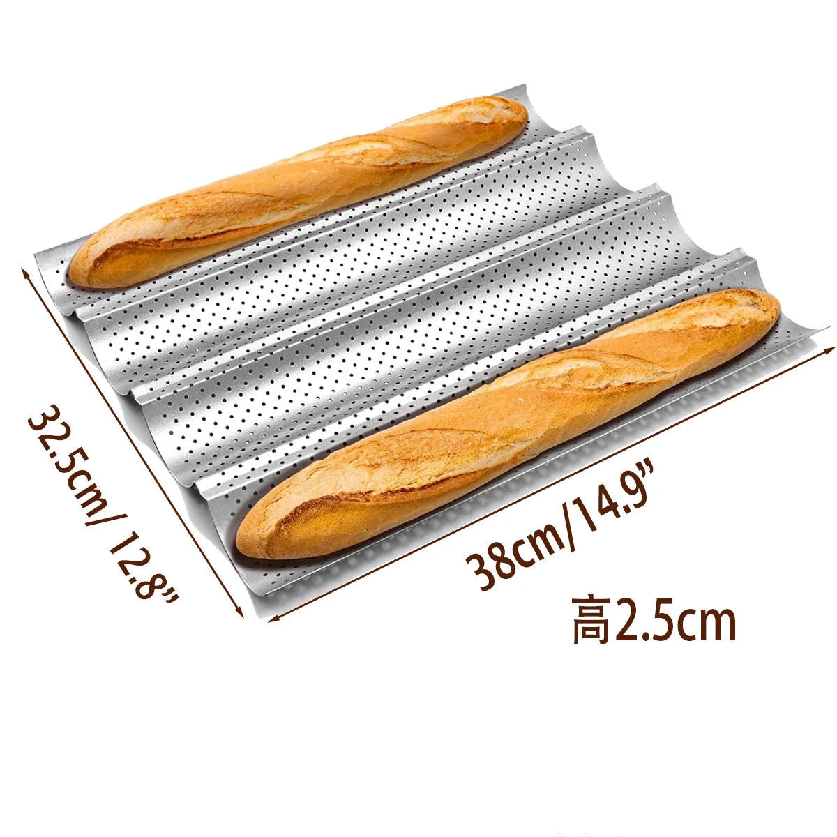Moule à baguette perforé antiadhésif